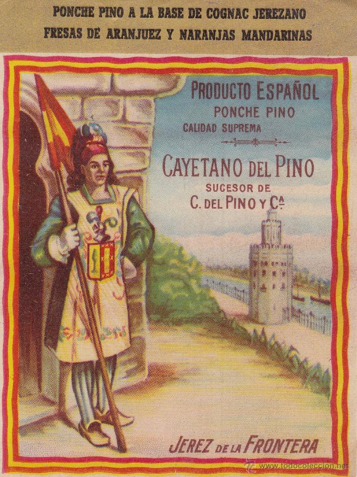 Etiquetas antiguas: Cayetano del Pino Jerez de la Frontera Ponche fino