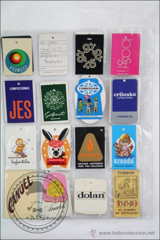 Conjunto de unas 90 etiquetas de marcas ropa, c - Vendido en Venta Directa  - 47657274