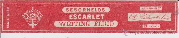 Etiquetas antiguas: sesorhelos Escarlet Writing fluid