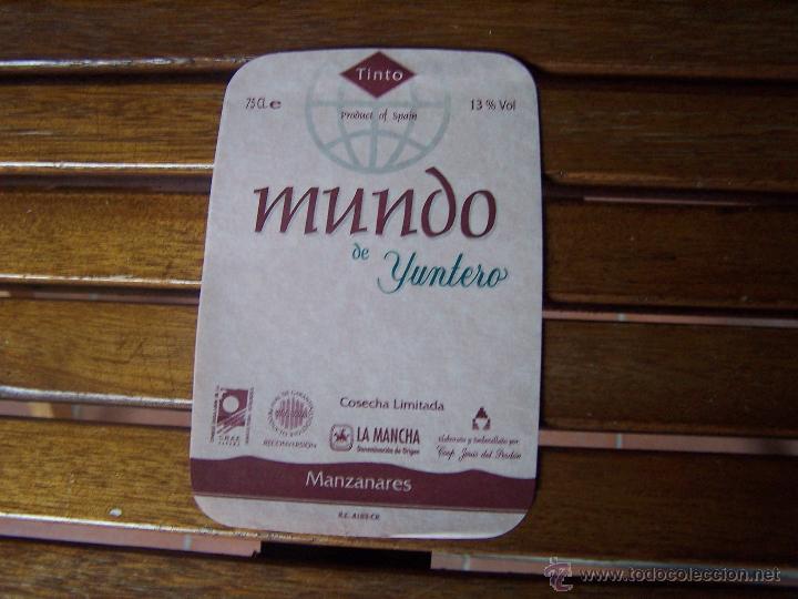 Alte Etiketten: MUNDO YUNTERO TINTO COOPERATIVA N&ordm; PADRE JESUS DEL PERDON Manzanares (Ciudad Real) Perfecta
