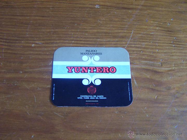 Alte Etiketten: YUNTERO PALIDO  COOPERATIVA DE NUESTRO PADRE JESUS DEL PERDON. Manzanares (Ciudad Real) PERFECTA