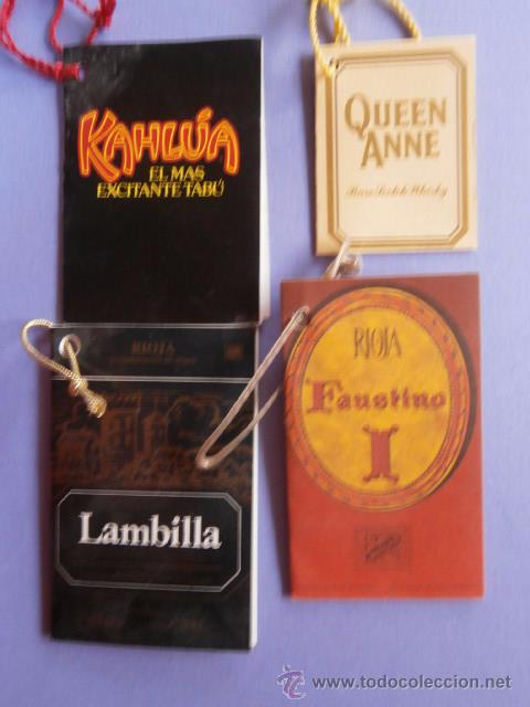 Etiquetas antiguas: ETIQUETAS DE VINOS Y LICORES - LAMBILLA - FAUSTINO I - KAHL&Uacute;A - QUEEN ANNE