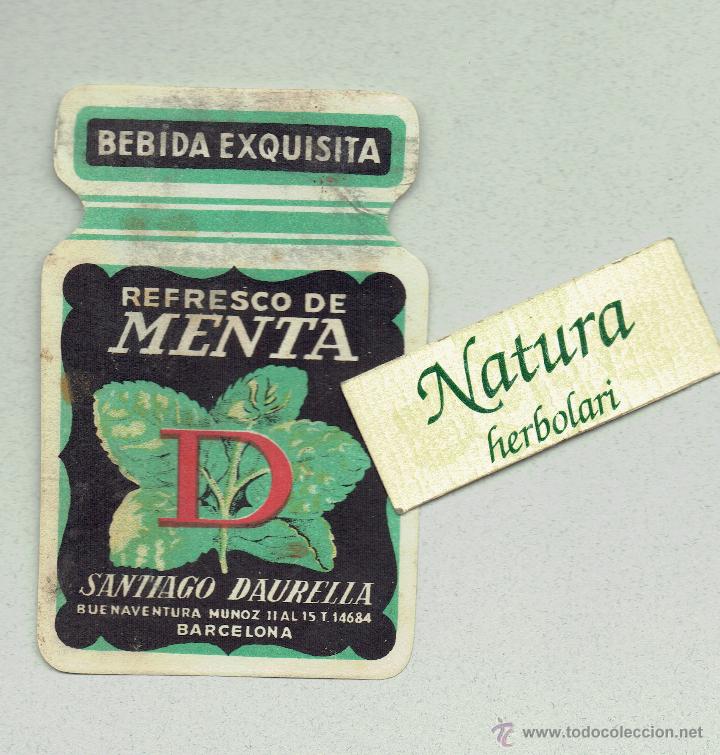 Etichette antiche: Etiqueta Refresco de menta. Santiago Dauradella.