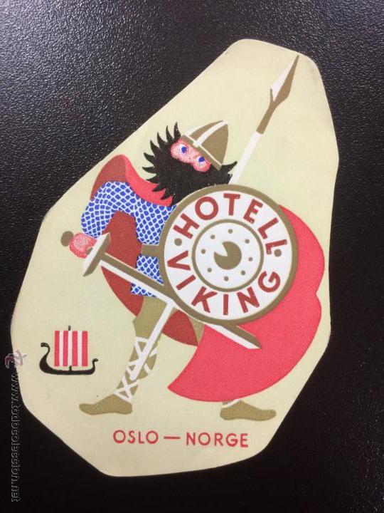 Etiquetas antiguas: ETIQUETA HOTEL VIKING - OSLO, NORUEGA.