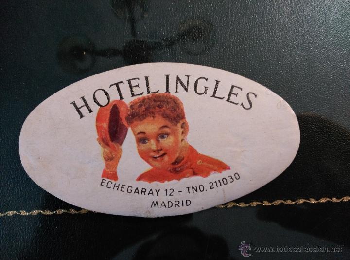 Etiquetas antiguas: Etiqueta Hotel INGL&Eacute;S, Echegaray, 12, MADRID