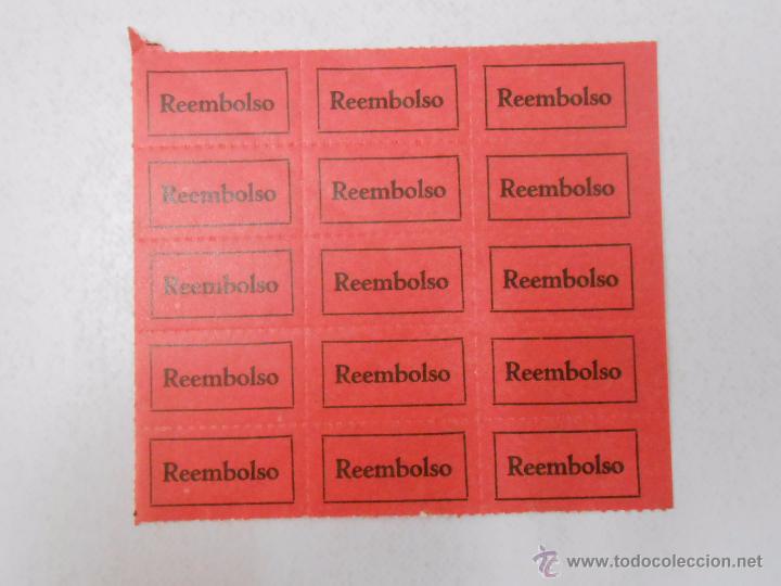 Etiquetas antiguas: LOTE DE ETIQUETAS ANTIGUAS DE REEMBOLSO. TDKP5