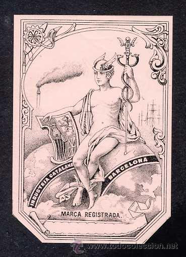 Alte Etiketten: Etiqueta de tejidos INDUSTRIA CATALANA