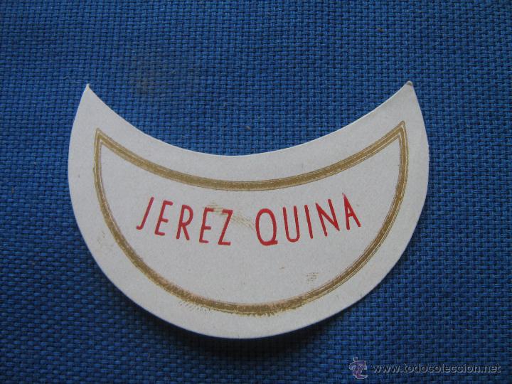 Etiquetas antiguas: ETIQUETA VINO CUELLO CUELLO DE BOTELLA - JEREZ QUINA  - BODEGAS M.G. LUQUE