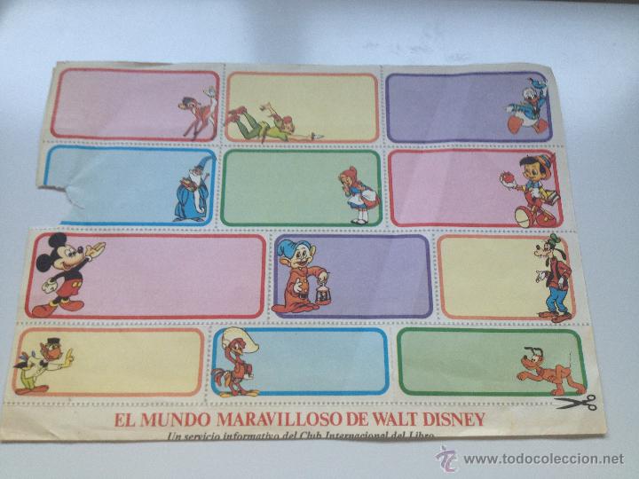 Etiquetas antiguas: El Mundo Maravilloso de Walt Disney \ Colecci&oacute;n de 12 etiquetas \ 1992