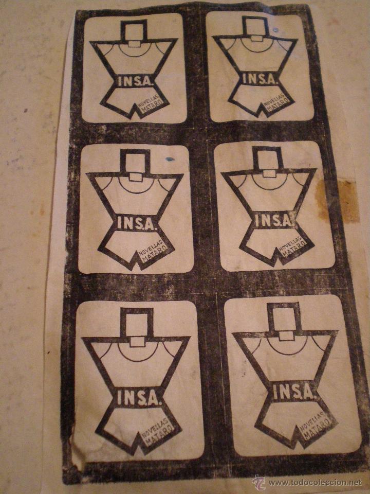 Old Labels: MATARO (BARCELONA). ETIQUETAS INS.A. NOVELLAS. PRUEBA IMPRENTA.