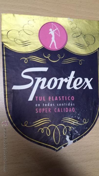 Old Labels: ANTIGUA ETIQUETA SPORT EX TUL EL&Aacute;STICO MERCERIA