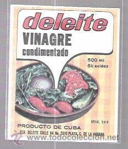 Etichette antiche: ETIQUETA DE VINAGRE DELEITE. LA HABANA.