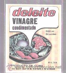Etichette antiche: ETIQUETA DE VINAGRE DELEITE. LA HABANA.