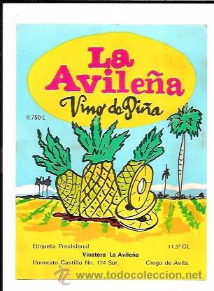 Etichette antiche: ETIQUETA DE VINO DE PI&Ntilde;A. LA AVILE&Ntilde;A.