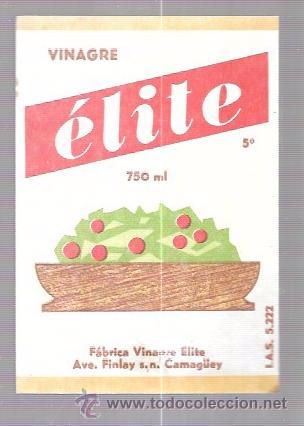 Etichette antiche: ETIQUETA DE VINAGRE. &Eacute;LITE. CAMAG&Uuml;EY.