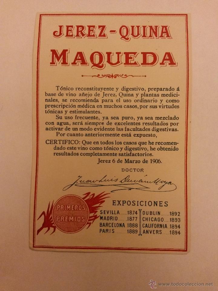 Etiquetas antiguas: Etiqueta ,jerez- quina ,maqueda