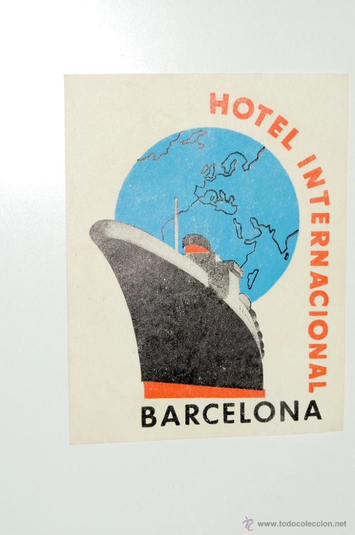 Etiquetas antiguas: ETIQUETA HOTEL INTERNACIONAL BARCELONA