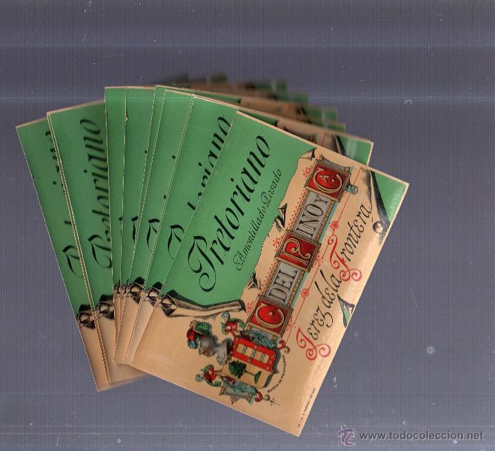 Old Labels: LOTE DE 10 ETIQUETAS. AMONTILLADO PASADO PRETORIANO. JEREZ DE LA FRONTERA. C. DEL PINO Y CIA