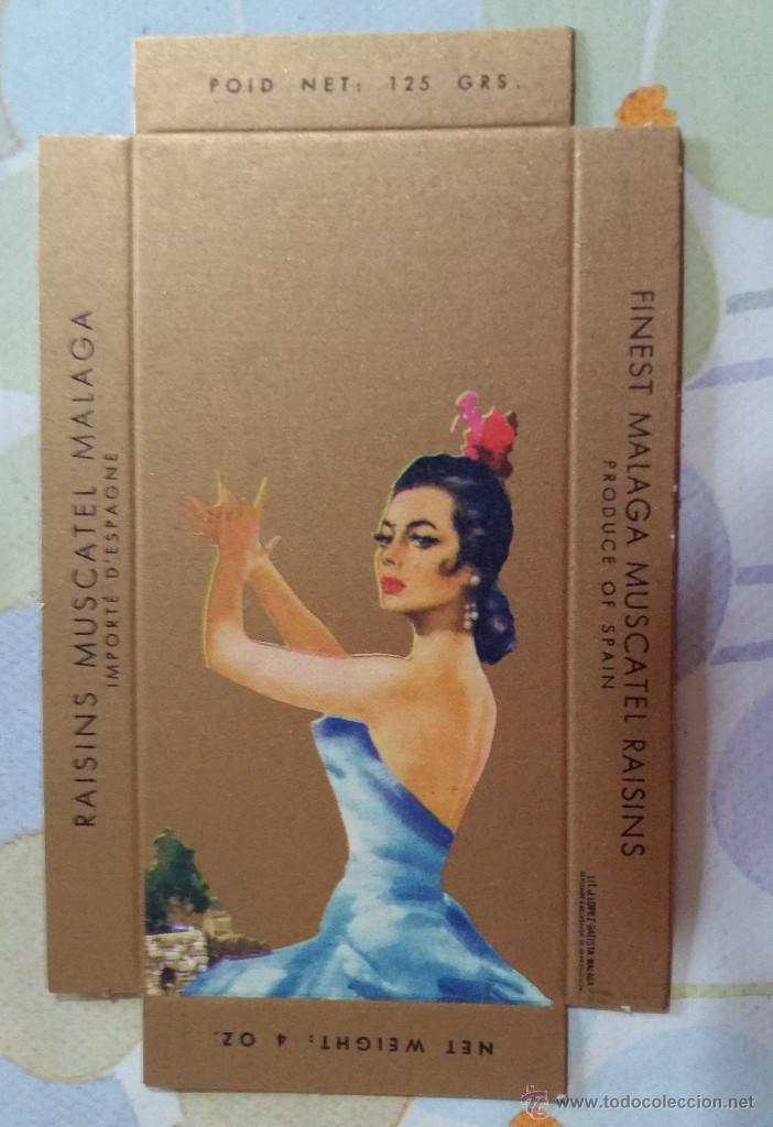 Etiquetas antigas: Publicidad Pasas Moscateles, M&aacute;laga