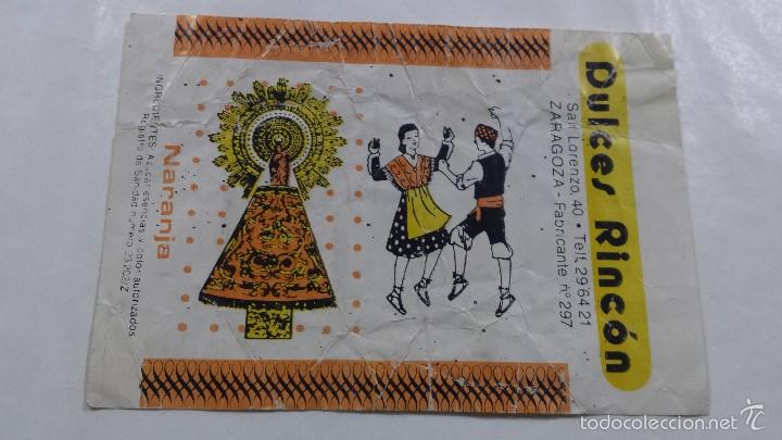 Old Labels: ETIQUETA DULCES RINCON CARAMELOS ZARAGOZA