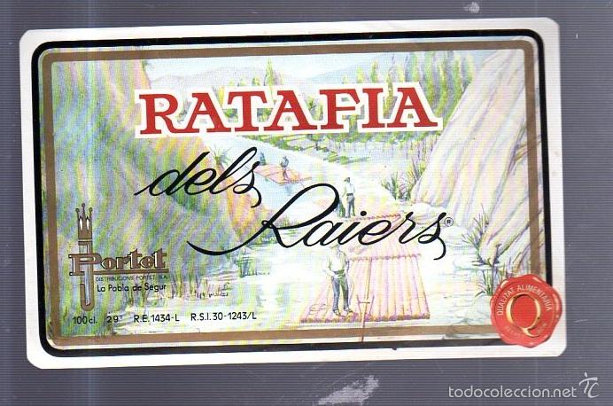 Old Labels: ETIQUETA. RATAFIA DELS RAIERS. LA POBLA DE SEGUR.