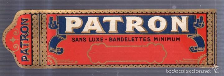 Old Labels: ETIQUETA. PATRON. SANS LUXE. BANDELETTES MINIMUM.