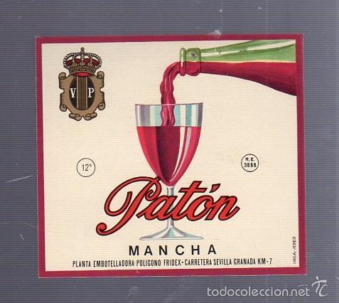 Old Labels: ETIQUETA. PATON. MANCHA. 12 GRADOS