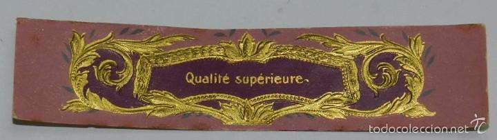 Old Labels: ETIQUETA PARFUM EXQUIS - MODERNISTA PRINCIPIOS DE SIGLO A&Ntilde;OS 20, MIDE 10,5 X 2,4 CMS.