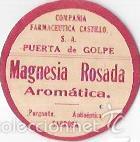Alte Etiketten: ETIQUETA DE FARMACIA. MAGNESIA ROSADA AROM&Aacute;TICA. PURGANTE, ANTISEPTICA. SABROSA.