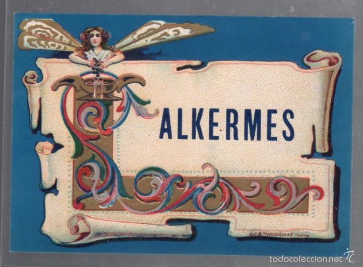 Etichette antiche: ETIQUETA. ALKERMES. 13 X 9CM