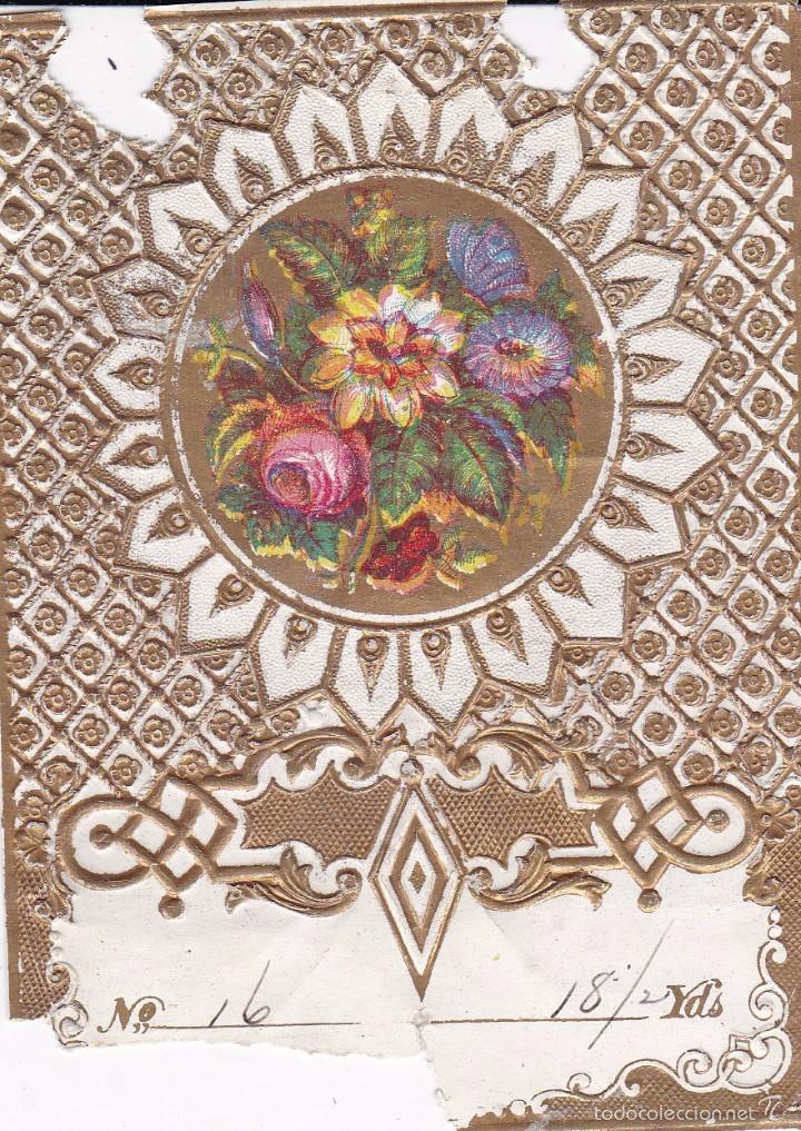 Etiquetas antiguas: etiqueta textil finales siglo XIX 8x10ctms