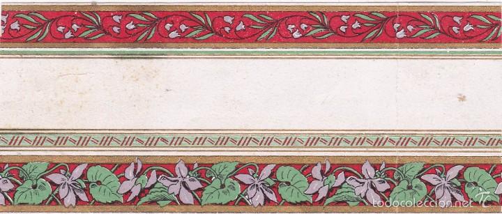 Etiquetas antiguas: etiqueta gen&eacute;rica finales siglo XIX 12ctms de largo