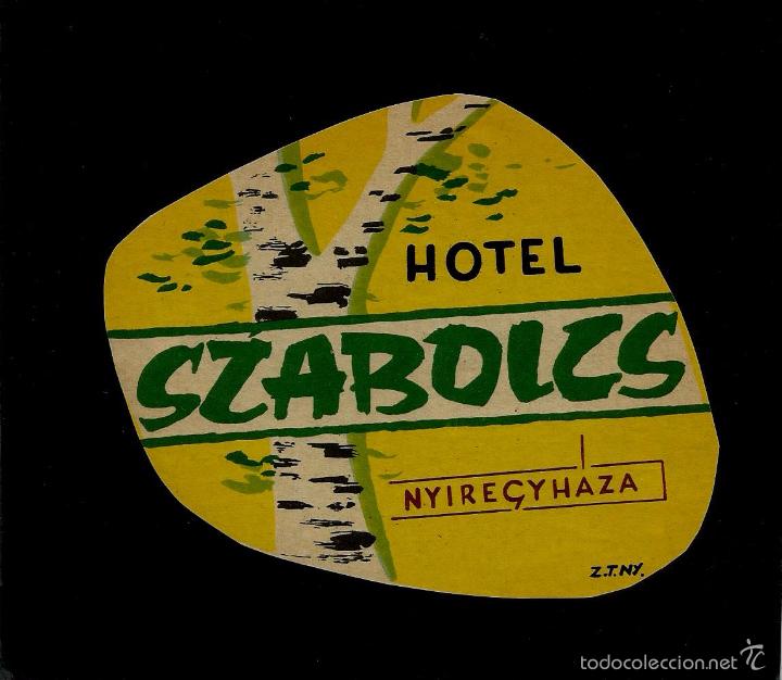 Etiquetas antiguas: ETIQUETA DE HOTEL - HOTEL SZABOLCS - HUNGARY - HUNGRIA
