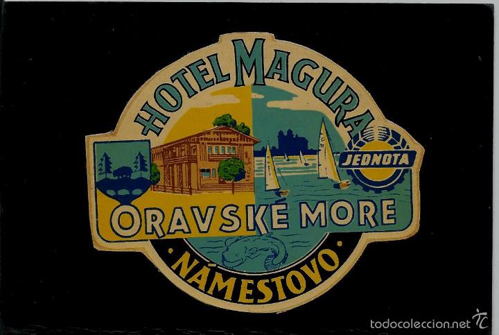 Etiquetas antiguas: ETIQUETA DE HOTEL -  HOTEL MAGURA - NAMESTOVO - CHECOSLOVAQUIA
