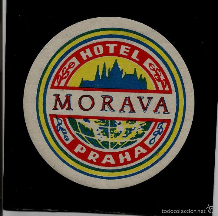 Etiquetas antiguas: ETIQUETA DE HOTEL -  HOTEL MORAVA - PRAHA - CHECOSLOVAQUIA