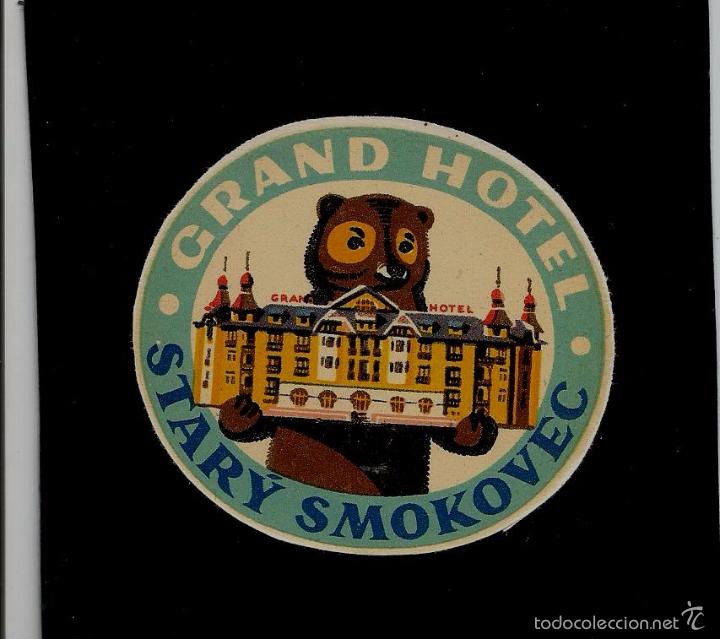 Etiquetas antiguas: ETIQUETA DE HOTEL -  GRAN HOTEL  - STARY SMOKOVEC - CHECOSLOVAQUIA