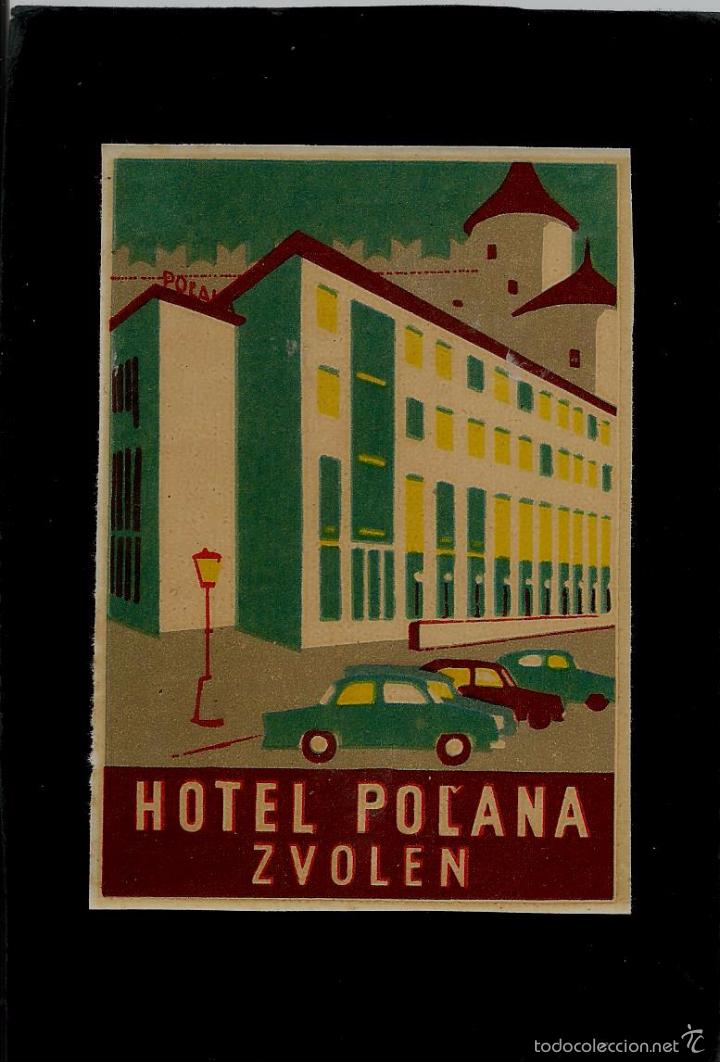 Etiquetas antiguas: ETIQUETA DE HOTEL -  HOTEL POCANA - ZVOLEN - CHECOSLOVAQUIA