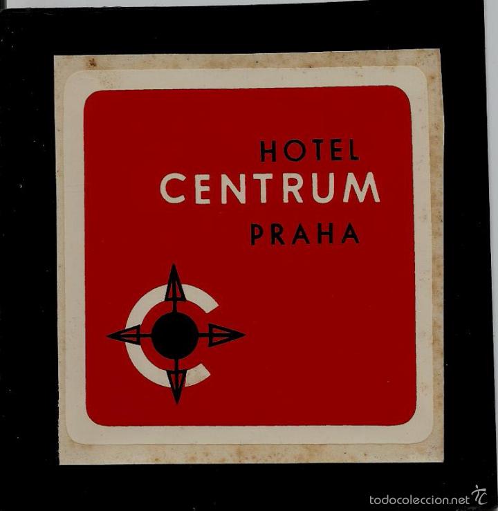 Etiquetas antiguas: ETIQUETA DE HOTEL -  HOTEL CENTRUM - PRAHA - CHECOSLOVAQUIA