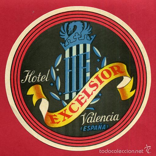 Etiquetas antiguas: ETIQUETA HOTEL , HOTEL EXCELSIOR VALENCIA , ANTIGUA , ORIGINAL , EH167