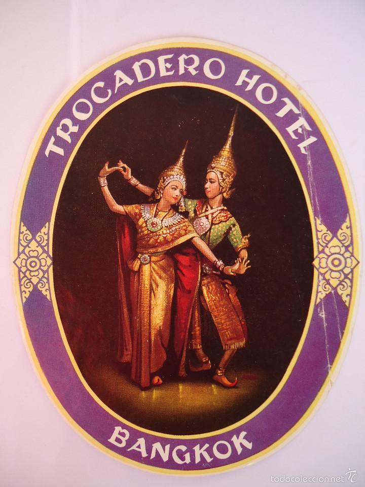Etiquetas antiguas: ETIQUETA HOTEL TROCADERO DE BANGKOK