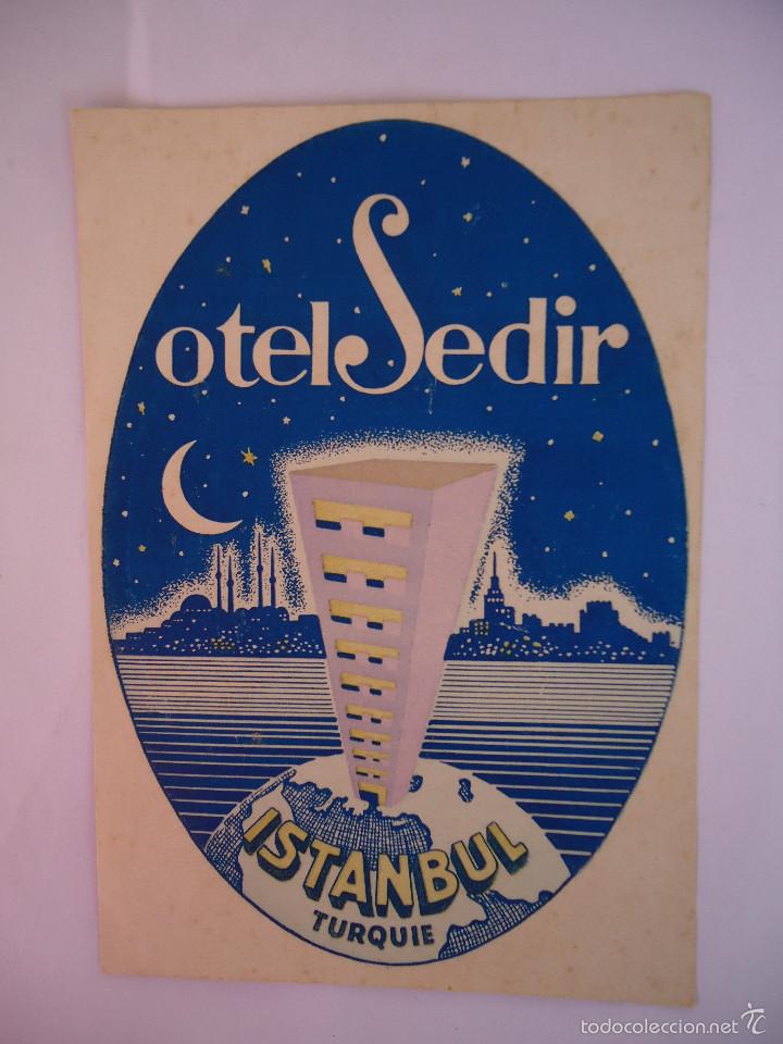 Etiquetas antiguas: ETIQUETA HOTEL SEDIR DE ESTANBUL ( TURQUIA )
