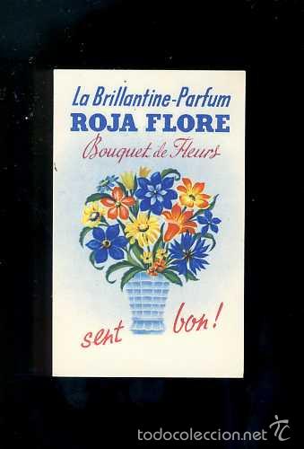 Etiquetas antiguas: Tarjeta de perfume: LA BRILLANTINE PARFUM ROJA FIORE