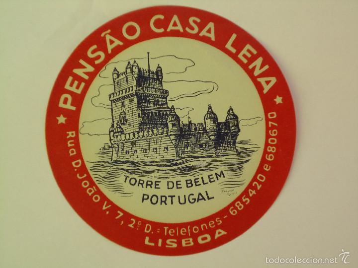 Etiquetas antiguas: ETIQUETA DE HOTEL PENSION CASA LENE DE LISBOA