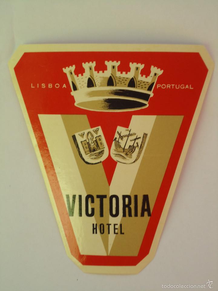 Etiquetas antiguas: ETIQUETA DE HOTEL VICTORIA DE LISBOA