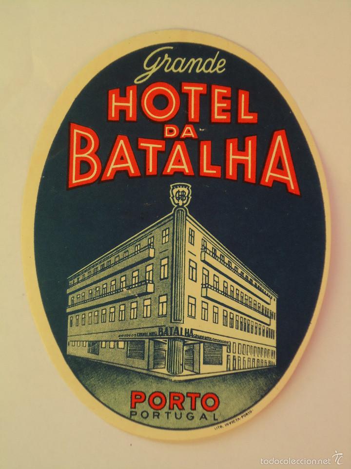 Etiquetas antiguas: ETIQUETA DE HOTEL GRANDE HOTEL DA BATALHA