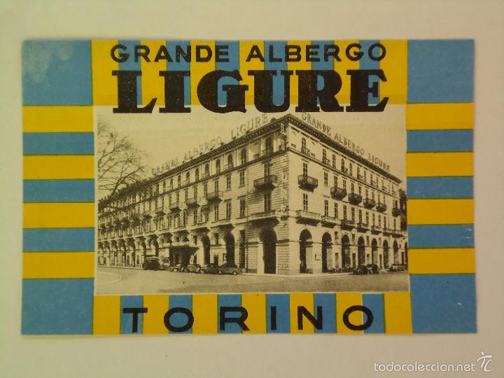 Etiquetas antiguas: ETIQUETA DE HOTEL DRANDE ALBERGO LIGURE DE TORINO