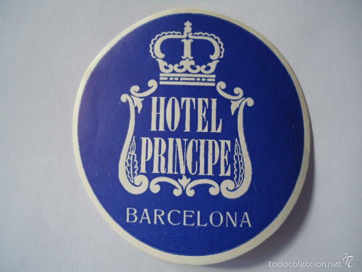 Etiquetas antiguas: ETIQUETA DE HOTEL PRINCIPE DE BARCELONA