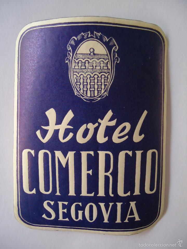 Etiquetas antiguas: ETIQUETA DE HOTEL COMERCIO DE SEGOVIA