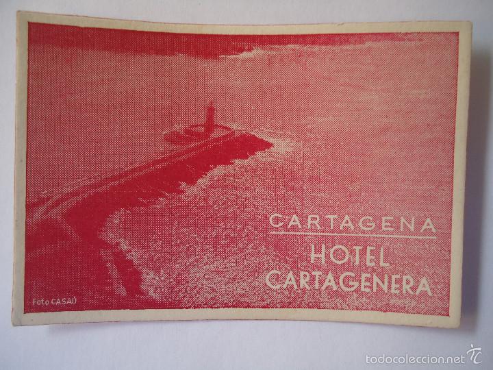 Etiquetas antiguas: ETIQUETA DE HOTEL CARTAGENERA DE CARTAGENA ( MURCIA )
