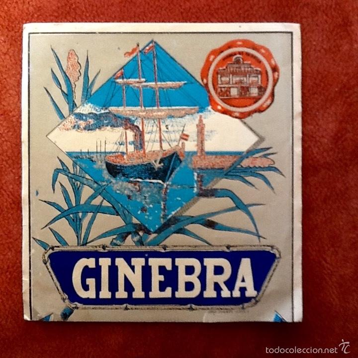Etiquetas antiguas: ETIQUETA DE GINEBRA EL ENVIO ESTA INCLUIDO.